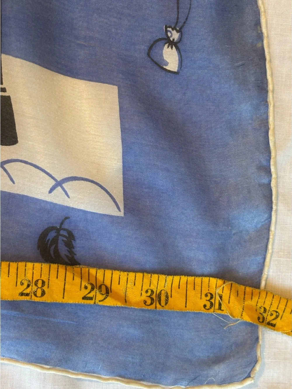 Vintage Silk Scarf Amazing Novelty Print People Fighting The Wind 32 X 33”